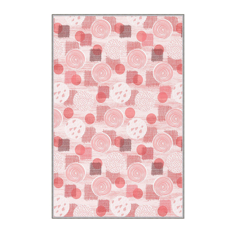 Elegant 3D Printed Area Rug, 4.6 x 7.2 ft | 100% Polyester, 0.31 in Pile Height, Antibacterial | Non-Slip PVC Felt Dot Underside, Machine Washable, Perfect for Living Room or Bedroom, Durable & Stylish Design