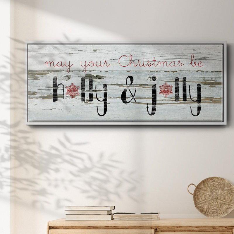 Holly & Jolly- Framed Canvas