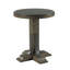 Table de bout à piédestal en métal