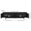Meuble télé 70 po pour téléviseur de 75 po ou moins avec portes cannelées, rangement et gestion des câbles - Console média Mid-Century moderne grain de noir pour le salon | Whitman-948202710-983890289