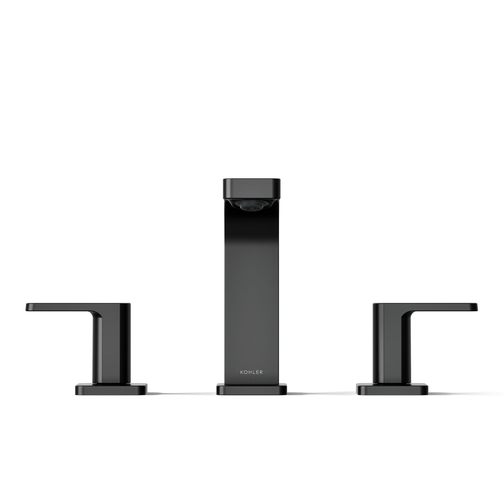 Parallel Widespread Bathroom Faucet, Matte Black, 1.2 GPM