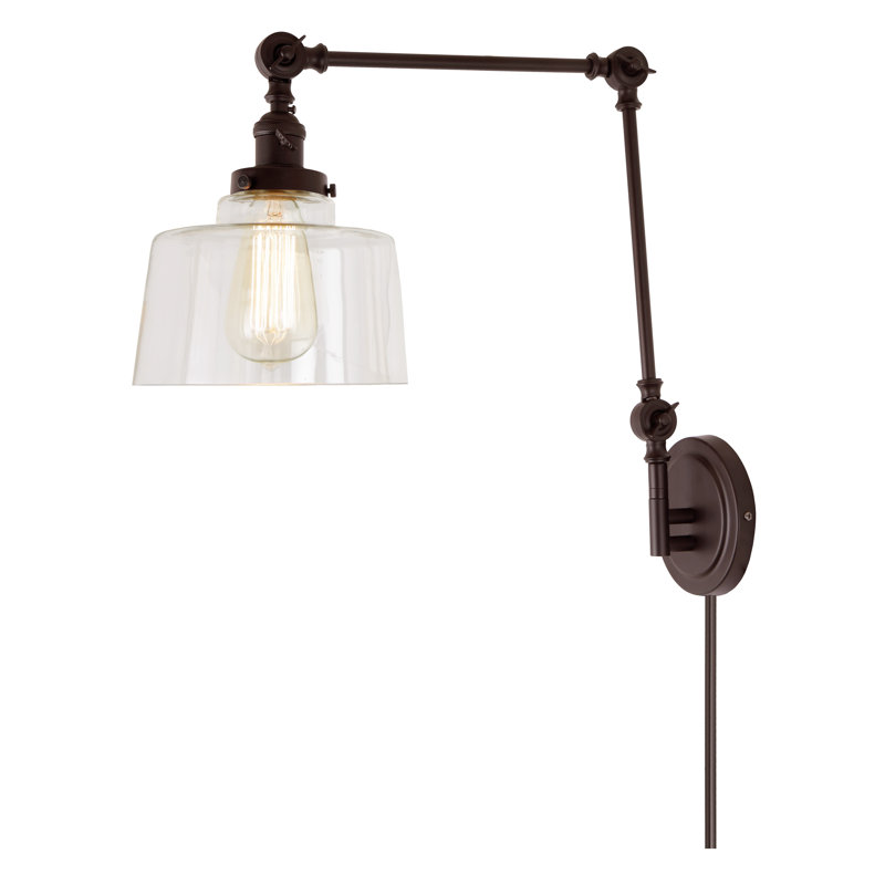 Brasfield Plug-in Swing Arm Sconce, Oil Rubbed Bronze