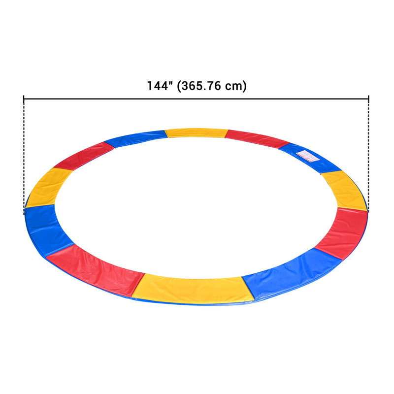 Yescom Universal Replacement Round Trampoline Safety Pad PVC EPE Foam Protection, Multicolor, 8.46" H x 168" W x 168" D