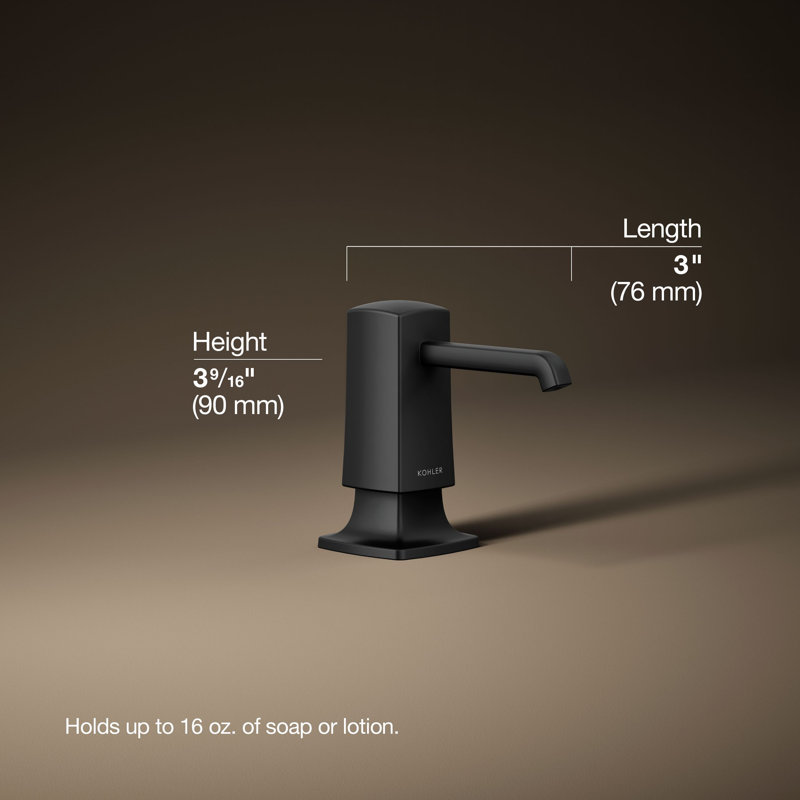 Graze Soap/Lotion Dispenser, Matte Black