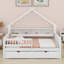 Lits plateforme Woodhouse avec DEL, tablettes de rangement, tiroirs et garde-corps-489242480