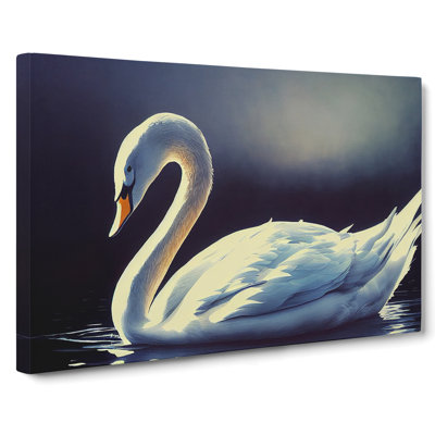 Luminous Swan - Wrapped Canvas