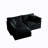 2 Seater Sofa with Ottoman