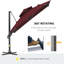 Parasol de patio décalé 10 pi Outsunny