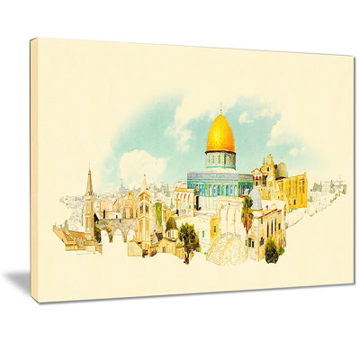 « jérusalem panoramique view », impression sur toile