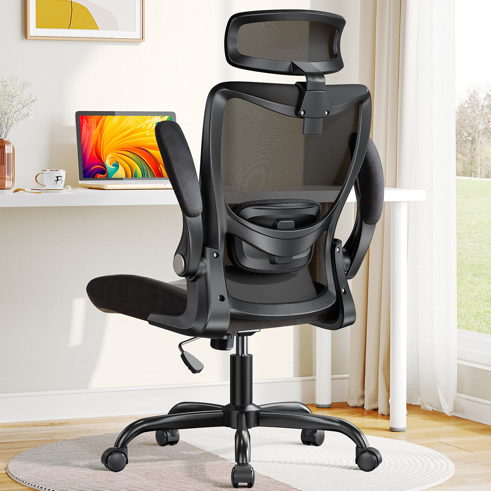 Inbox Zero Gokmen Adjust Task Chair Desk Chair Computer Chair & Reviews