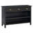 Vintage Wood Accent Chest, Console Table With 3 Water Hyacinth Woven Baskets-1326829788