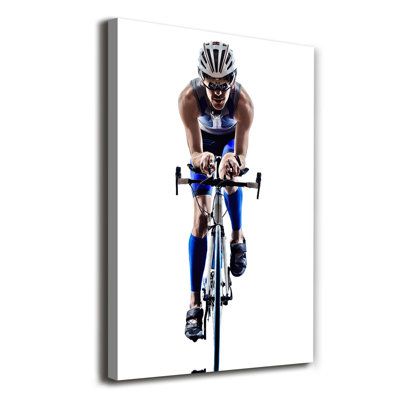 Cyclist - Wrapped Canvas Print