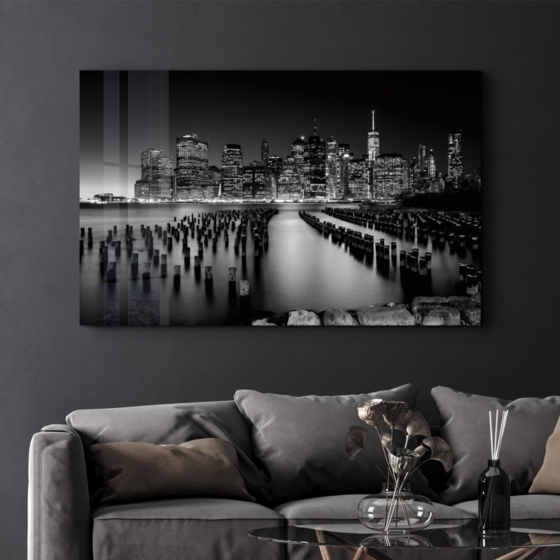 Élégante peinture murale en verre trempé de 13,8 po x 21,7 po | 100% verre trempé, épaisseur: 0,16 pouce | Imprimé UV pour des couleurs éclatantes | Parfait pour la décoration intérieure, le salon et les espaces de bureau