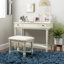 Ensemble coiffeuse avec tabouret et miroir Eloise