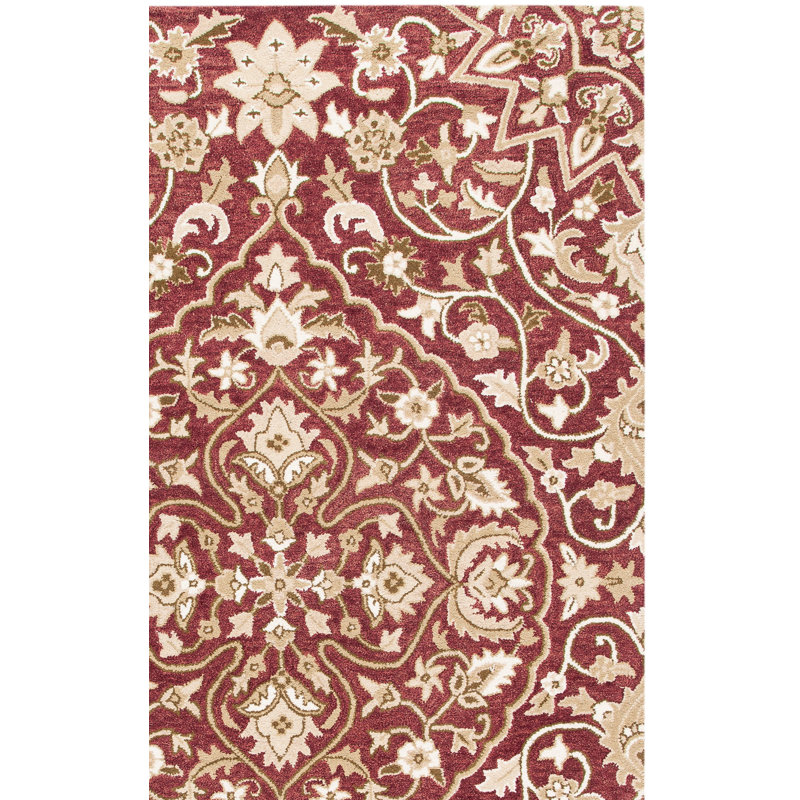 Pooler Hand Tufted Wool Oriental Rug, Square 5'