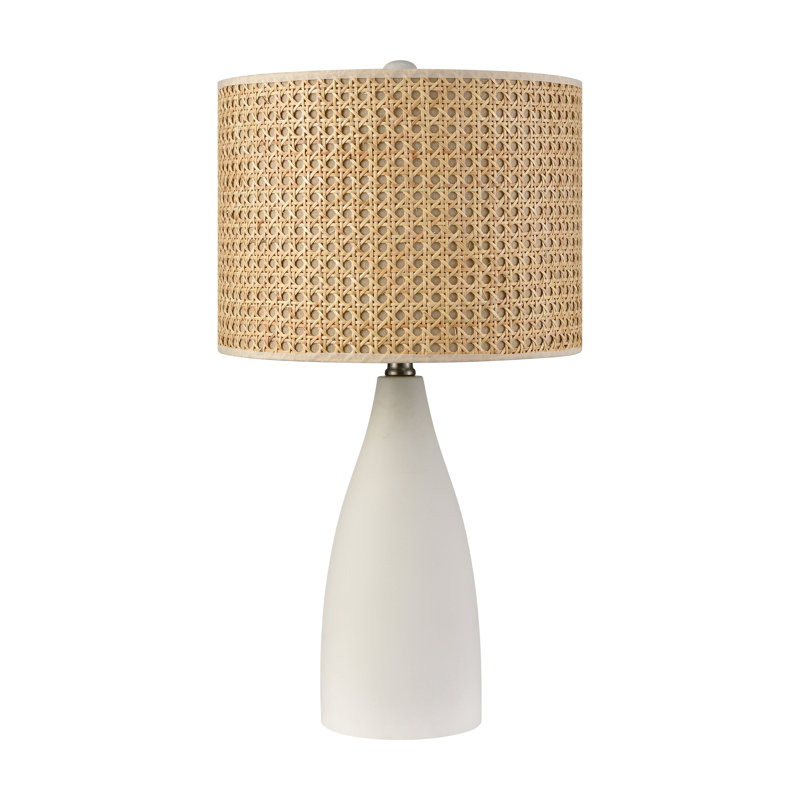 Lampe de table 1 lumière de 23 po de hauteur Rockport - blanc mat