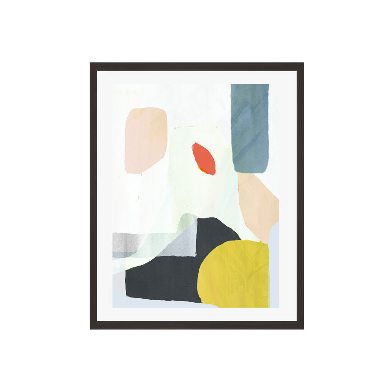 «Summer Salad II» par Victoria Borges - peinture encadrée, H 20 po x l 20 po, Espresso