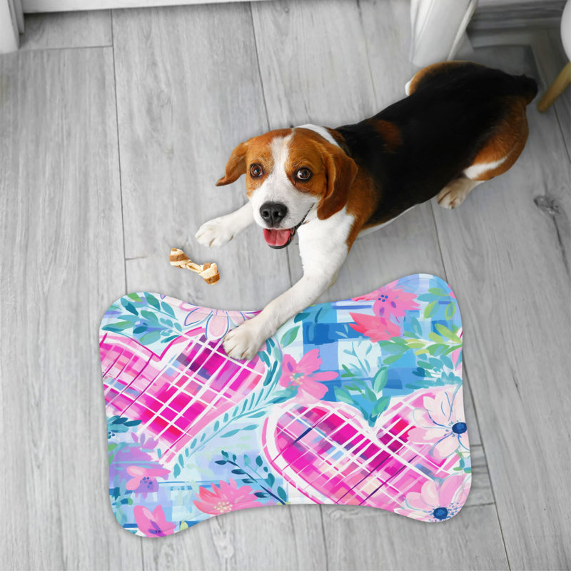 Plaid Heart Designs - Tapis d'alimentation en os 1 pièce, Moyen (18 po)