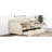 Twin Upholstered Daybed With Trundle, Beige Upholstery Cover Linen, For Guest Bedroom-1921415408