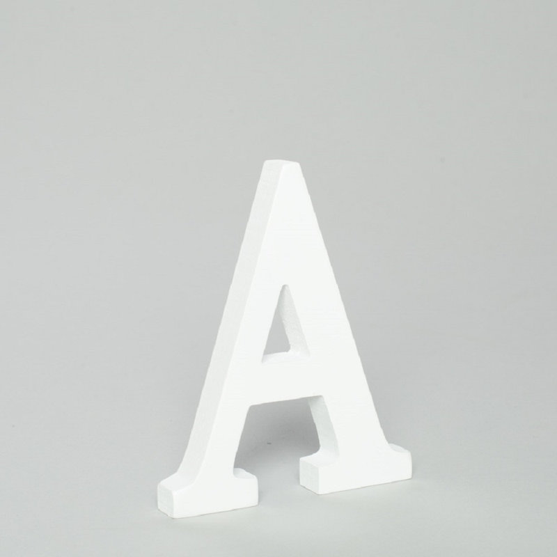 Text & Numbers Letter Block, A