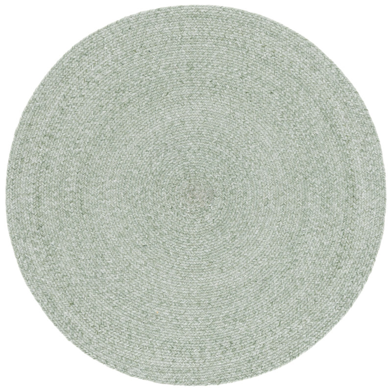 Tapis tressé à la main à motif de fils pour animaux tressés 808, Rond 6 pi