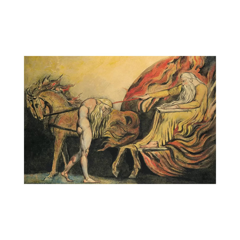 God Judging Adam, C by William Blake - Wrapped Canvas Print, 20.32cm H x 30.48cm W x 1.91cm D