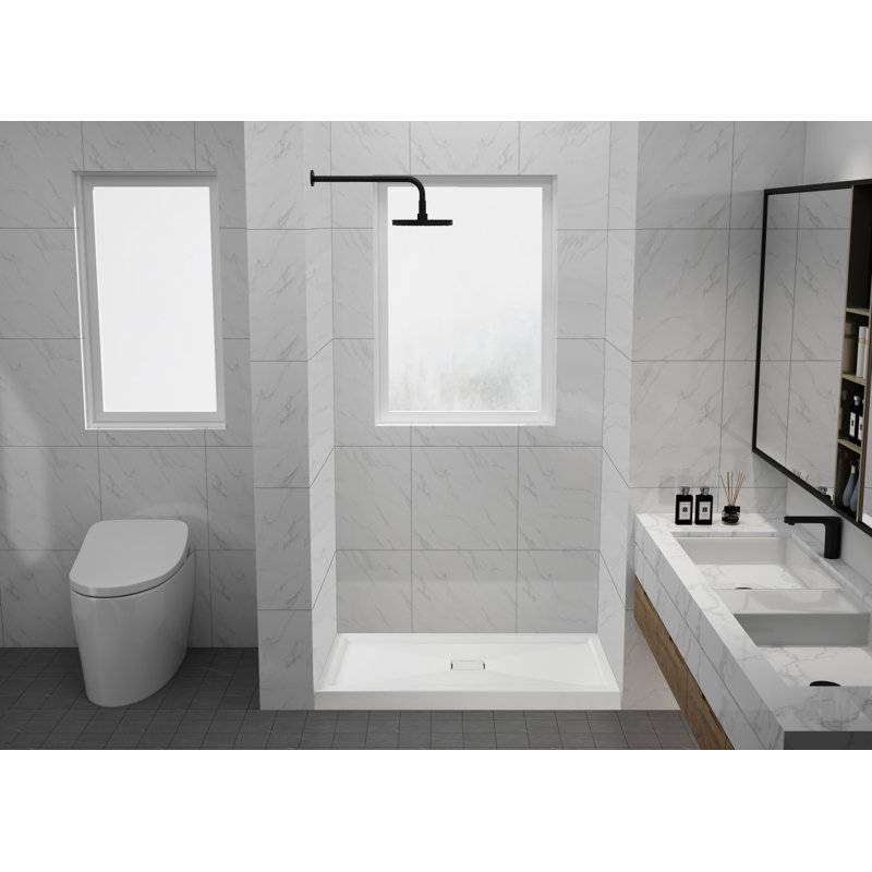 Base de douche en laiton 60 po x 32 po Kingston, Centre