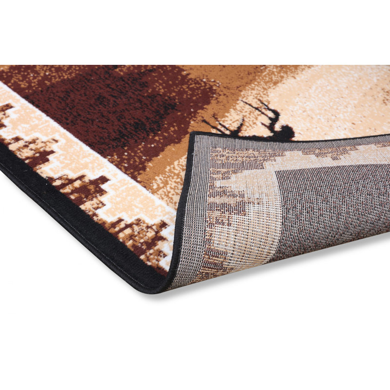 Tapis brun / ivoire Colacchio, Tapis de couloir 2 pi x 4 pi