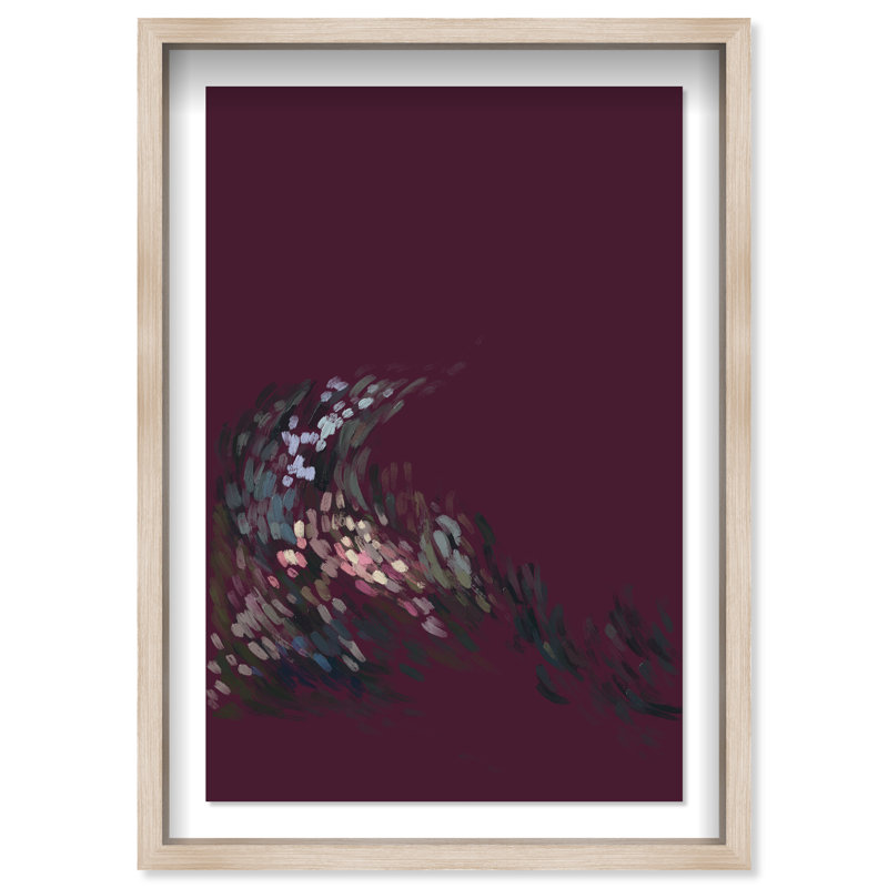 A Spring Wave Print by Oliver Gal, 25.5"H x 37.5"W, Natural Oak Shadowbox
