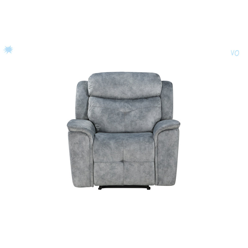 Fauteuil inclinable manuel en tissu gris