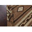 Tapis brun à motif géométrique Kilim