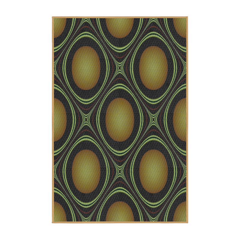 Tapis de zone d’olive à motifs, Rectangle 5 pi x 7 pi