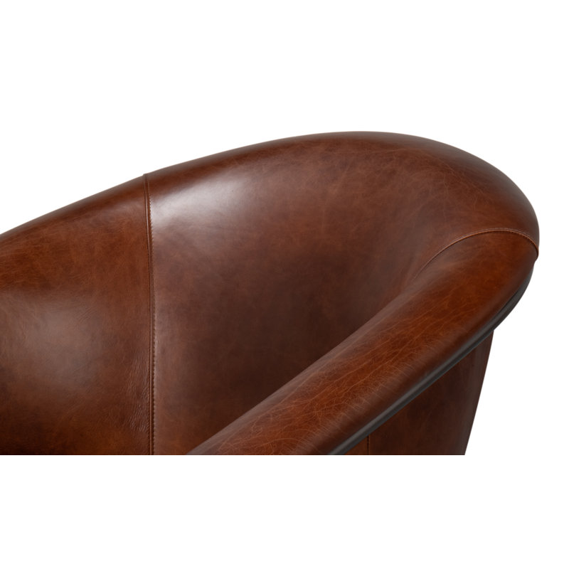 Nagel Armchair, Brown Genuine Leather
