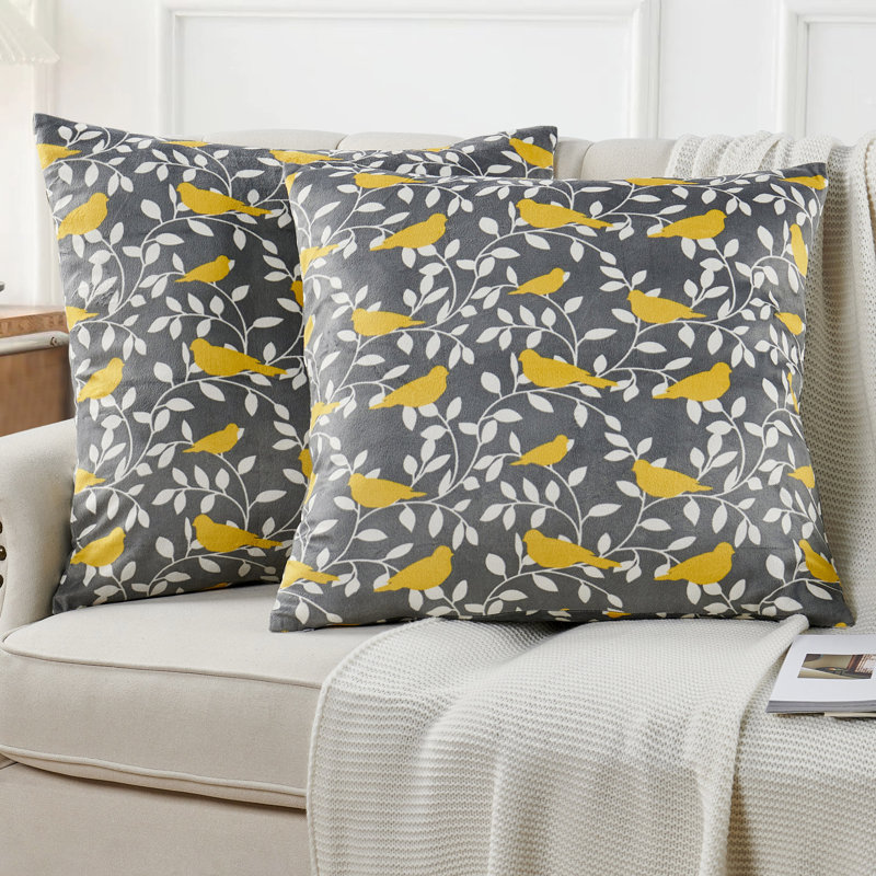 Floral Square Pillow Cover, 66cm x 66cm
