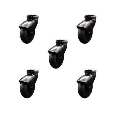 Hooded Neoprene Rubber Top Plate Casters