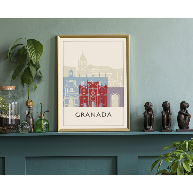 Grenade - peinture sans cadre, L 8 po x H 10 po x P 0,35 po