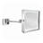 Whitehaus 8" anodized aluminum square wall mount LED 5X magnified mirror-2090605976