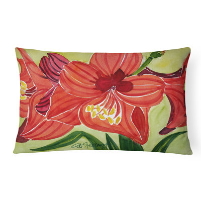 Coussin décoratif intérieur/extérieur amaryllis