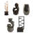 Sirretta 7-Tier Outdoor Concrete Water Fountain- Cascading Waterfall with Pump + Stones