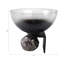 Bol en verre sur piédestal, noir / argent-416023039