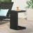 Aluminum Side Table In Black Matte, Ideal For Outdoors With Matte Appearance