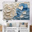 «Blue and White Spiraling Hearts I», ensemble de décorations murales spirales abstraites-107186684-107186689