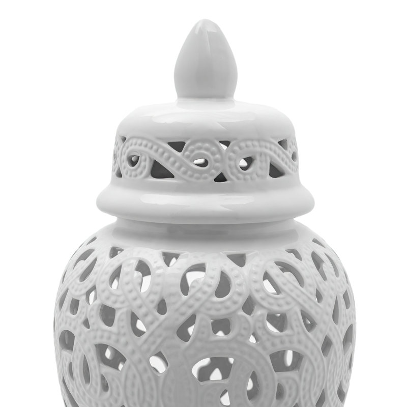 Laforce Handmade Ceramic / Porcelain Decorative Urns & Jars, White
