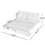 Chaise longue double en bois d'acacia Lioressa Modern Coastal avec dossiers réglables pour patio