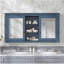Armoire de rangement murale 55 po 2 en 1 avec tablettes réglables, charnières à fermeture en douceur, miroirs haute définition, pour meuble-lavabo, salon, rangement de chambre à coucher