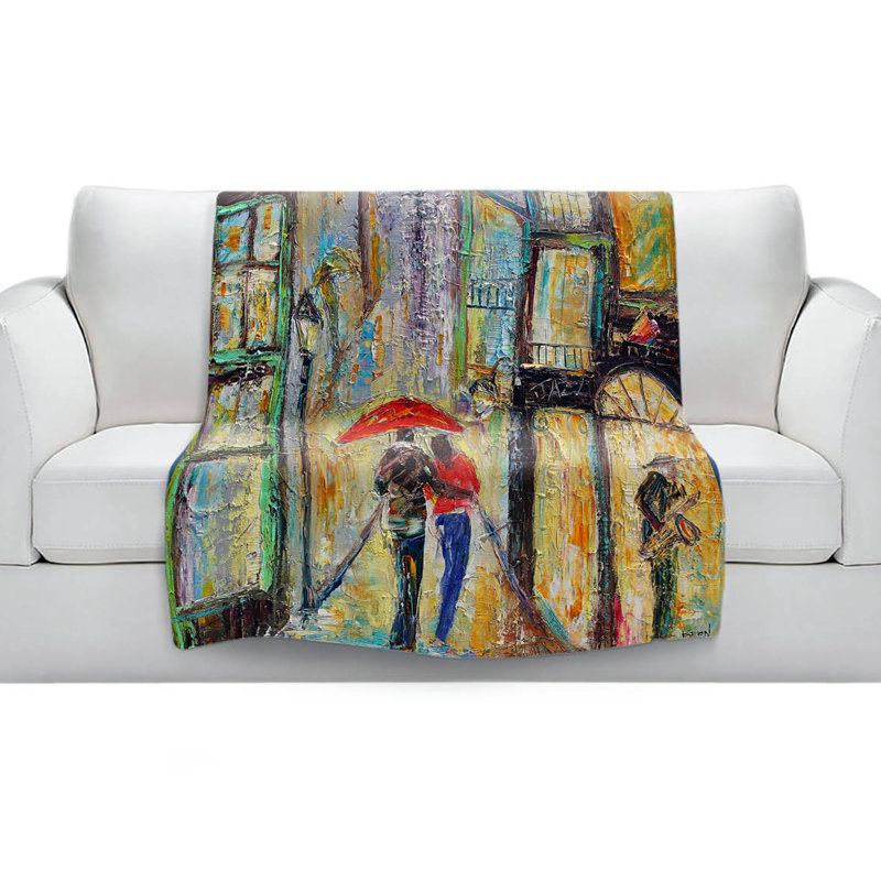 Couverture sherpa doux 2 en pluie new orléans, l 68 po x L 80 po