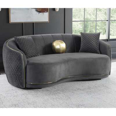 Canapé incurvé luxueux gris foncé Luxe