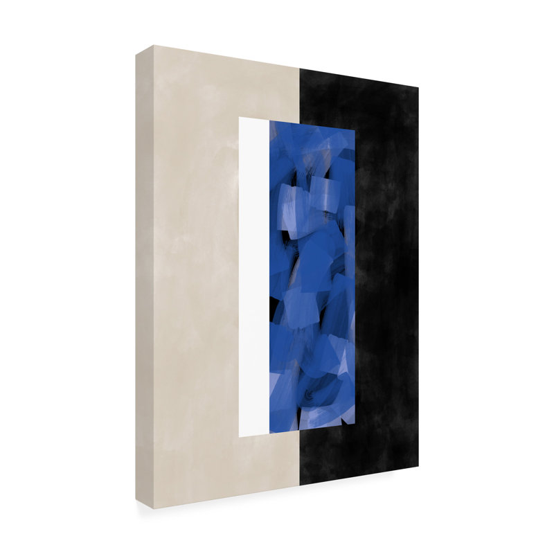 «Bolologia indigo» sur toile par Elena Ristova, H 32 po x l 24 po x P 2 po