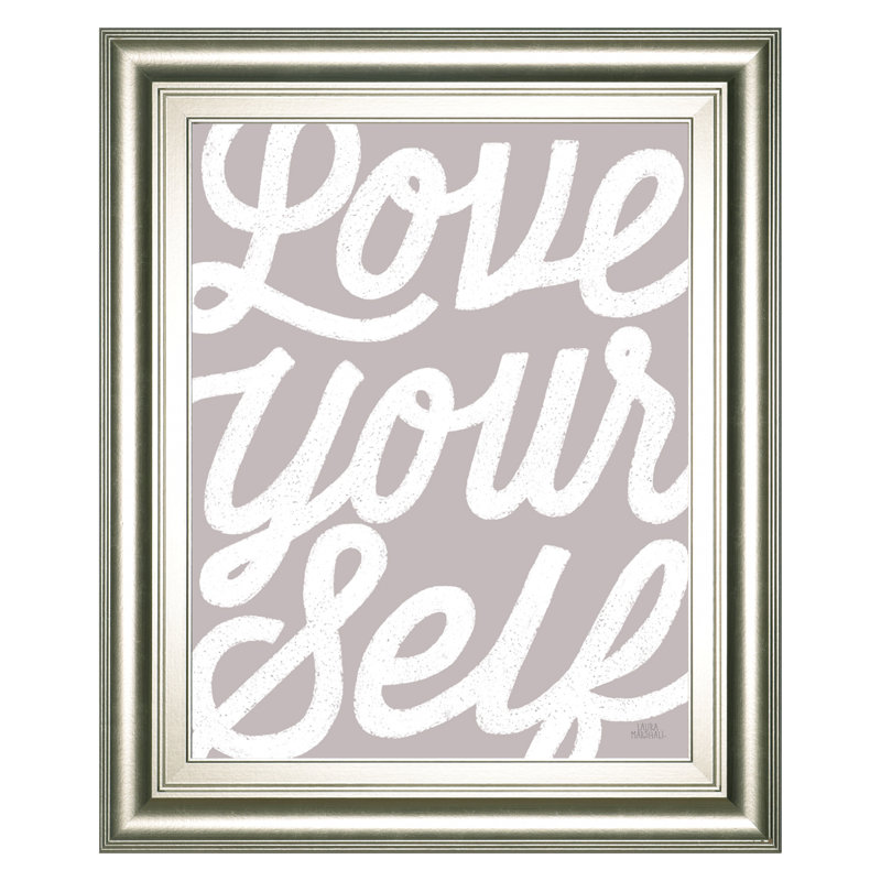 Art mural Positivité - cadre sérénité argenté - 22 po x 26 po