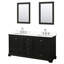Ensemble de meuble-lavabo double autoportant 60 po avec plateau en quartz Deborah-98160693-98160696-98160697